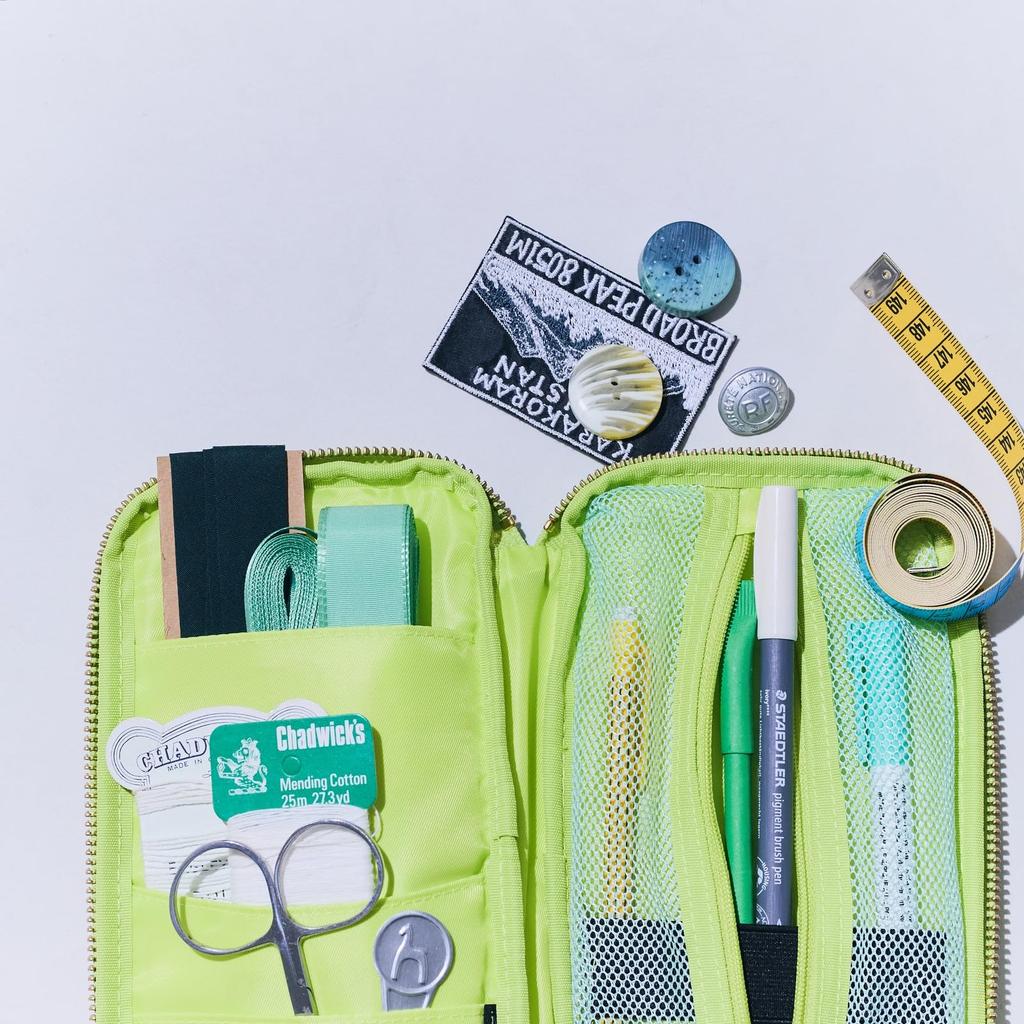 Hobonichi Small Drawer Lime Pouch/Aqua