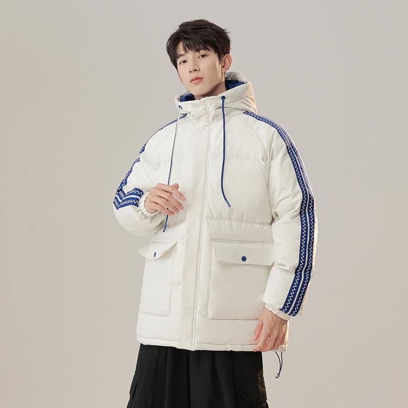 Autumn and winter new cotton-padded men, cotton-padded men, winter coats, hooded thickened cotton-padded clothes