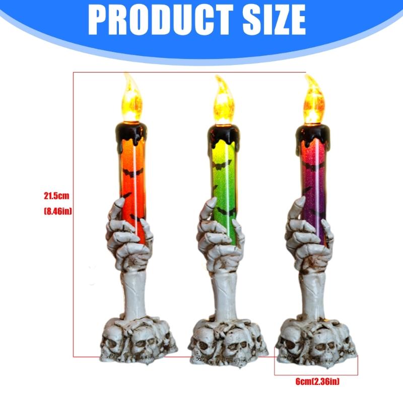 Halloween LED Candle Light Specters Hand Decoration Safe Flameless Design For Scary Party Decors Battery Operated