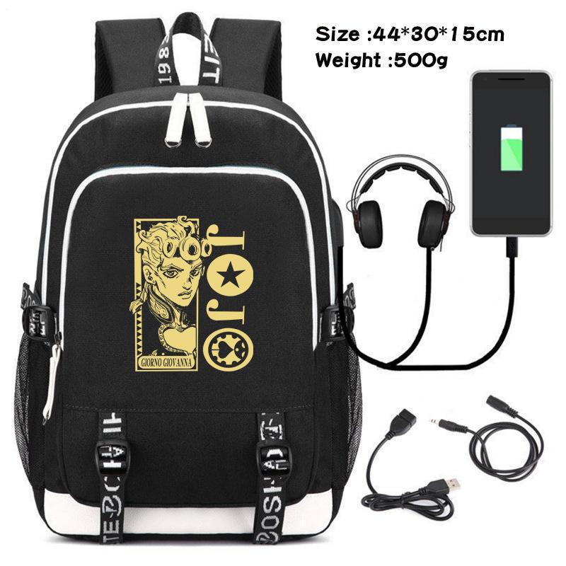 Jojo's Fantastic Adventure School Bag Anime Peripheral Backpack Schoolgirl Canvas Oxford Backpack