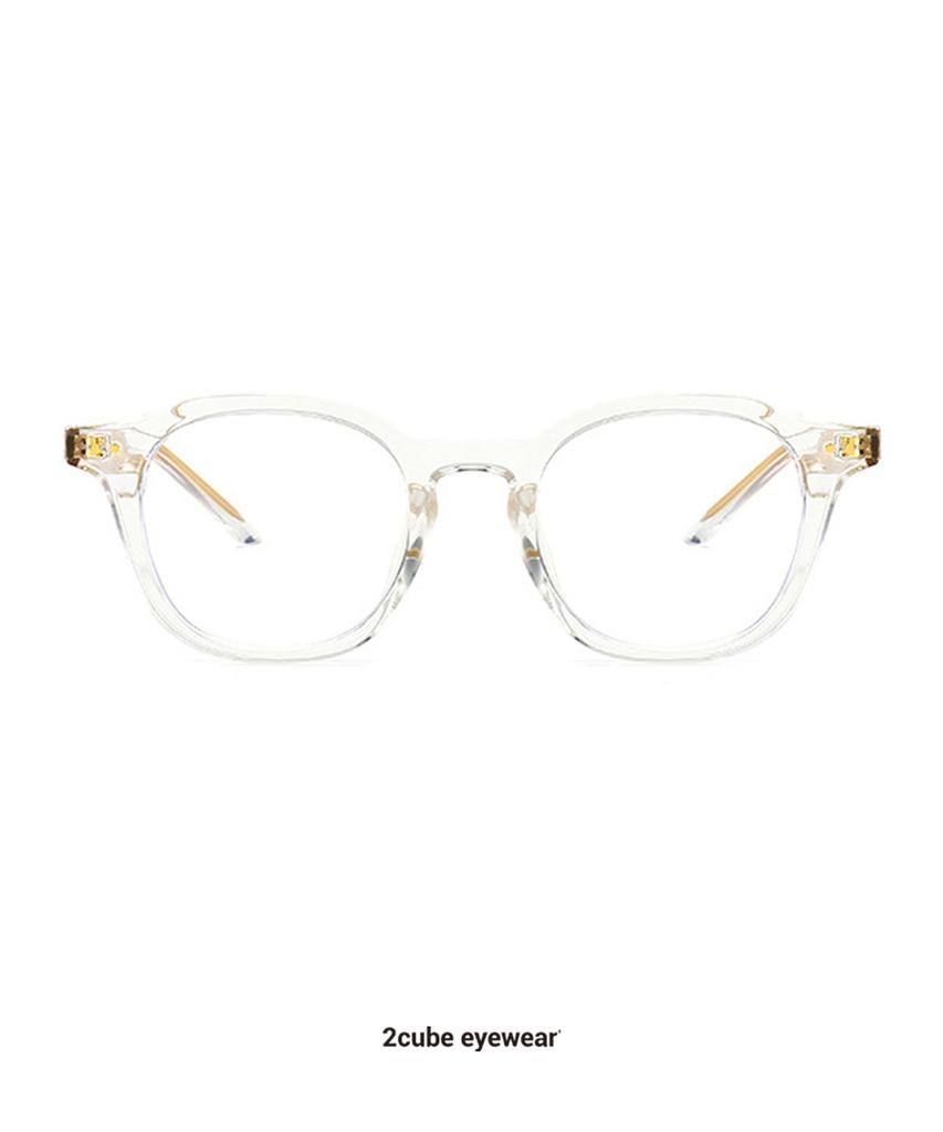Tukyubeu Row 2Dot Square Eyewear(Clear)