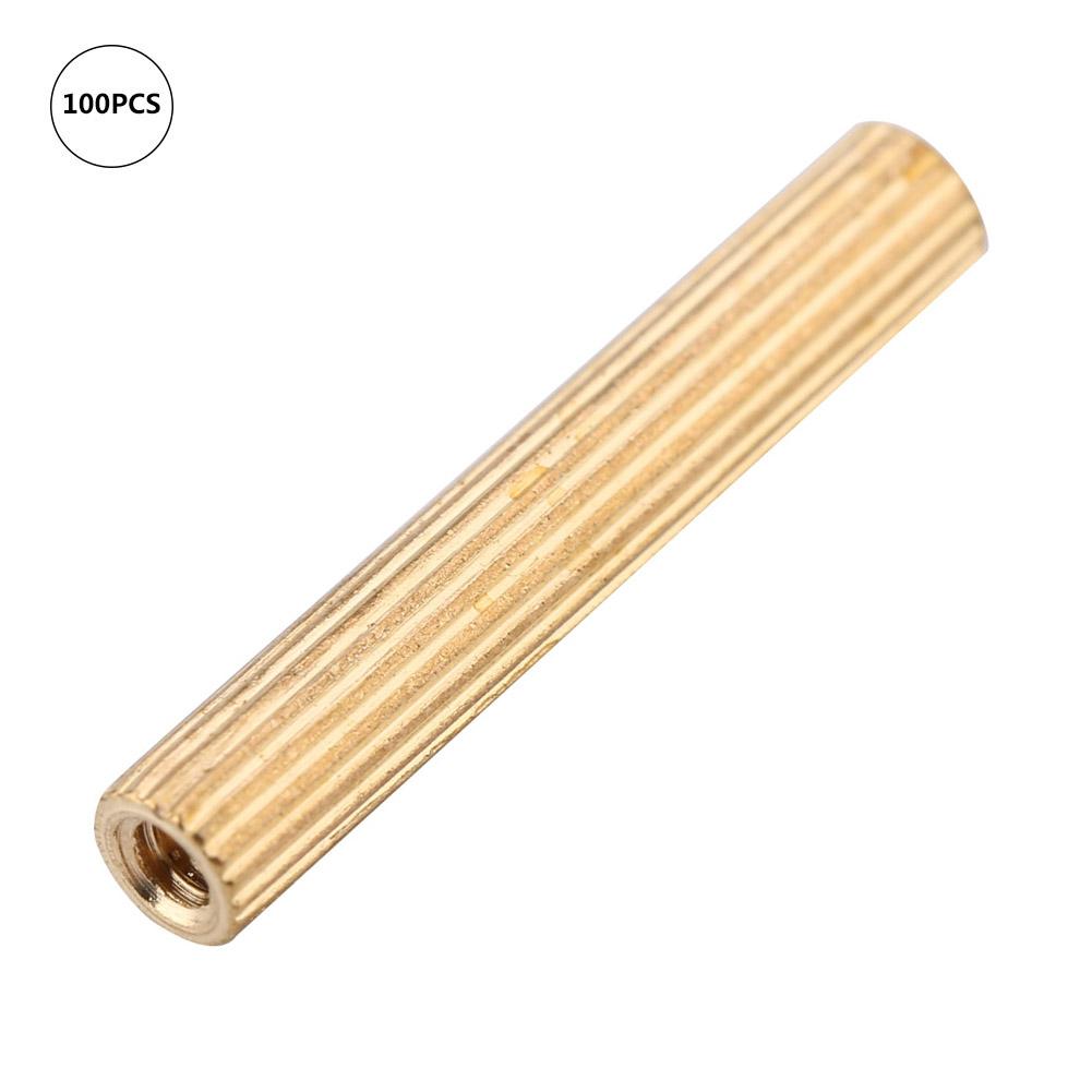100pcs M2 Brass Female Female Spacer PCB Standoff Fastener Accessory (M2*18)