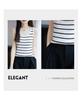 2025 Summer Women's Pure Cotton Striped U-neck Knitted Tank Top