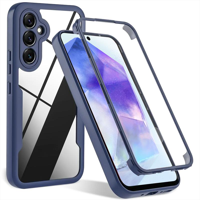 360 Полное покрытие защитный чехол для Samsung Galaxy A55 A54 5G A35 A25 A15 A14 A24 A34 A53 A73 A33 A23 A13 A52S A32 A22 A12 Чехол