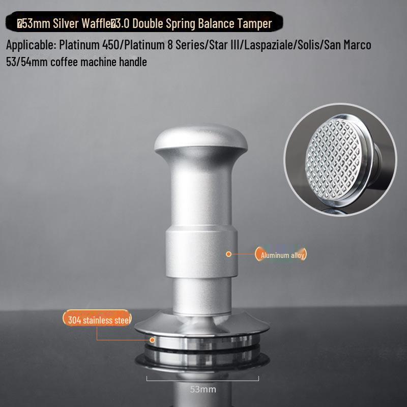3.0 Double Spring Espresso Tamper with Free Adjustment, Constant Force, Balance - 51/53/58mm