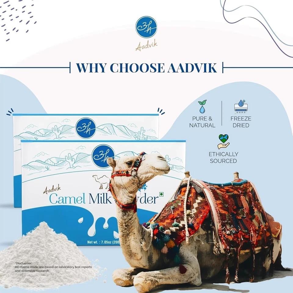 Camel Milk Powder | Freeze-Dried Pure & Natural 20gms X10 Sachet | 200 Gms