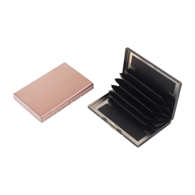 Stainless Steel 10-Card Metal Wallet & Case for Credit/Business Cards