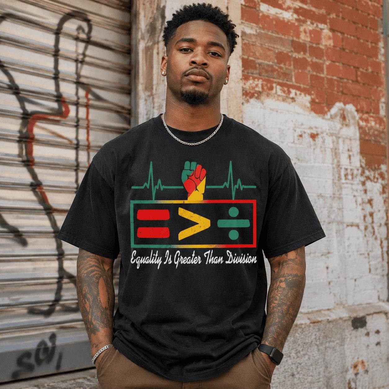 Juneteenth Equality Over Division Afro Pride Freedom Men s T-Shirt XS