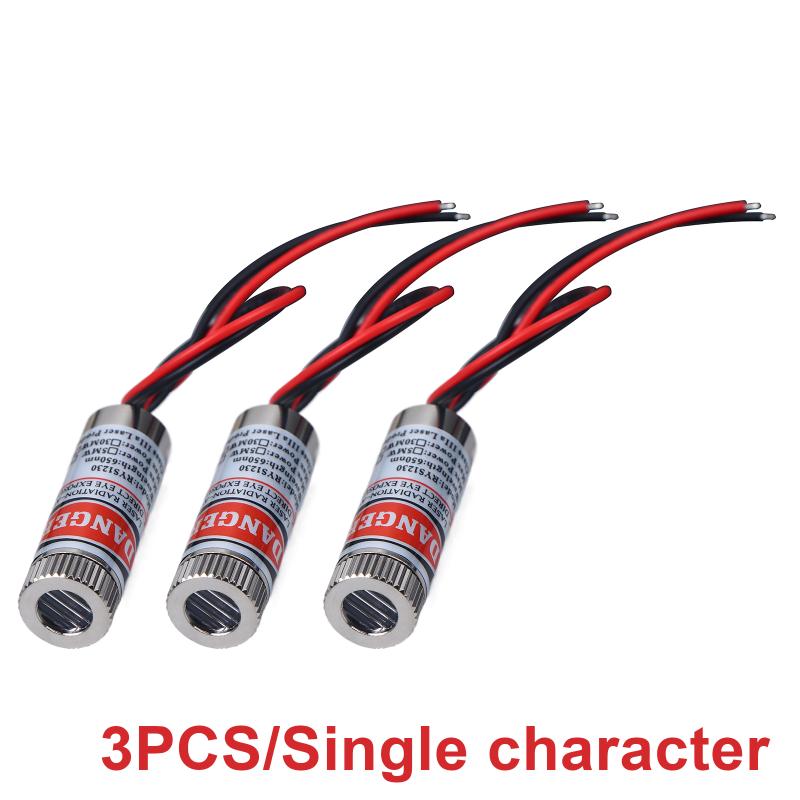 1/2/3 PCS 650nm 5mW 5V Laser Diode Module - Red Point/Line/Cross Copper Head Laser Pointer for Alignment