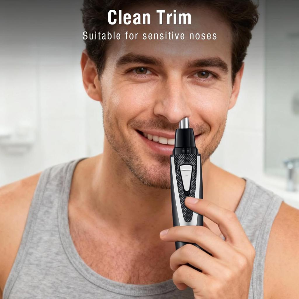 Nose Hair Trimmers for Women Men, Precision Painless Ear and Nose Hair Trimmer, Waterproof No Pull & Snag B