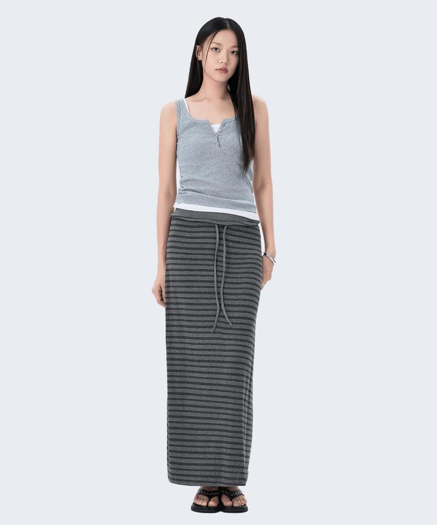 MIXXO Striped Elastic Skirt_Miwwmg91Ss