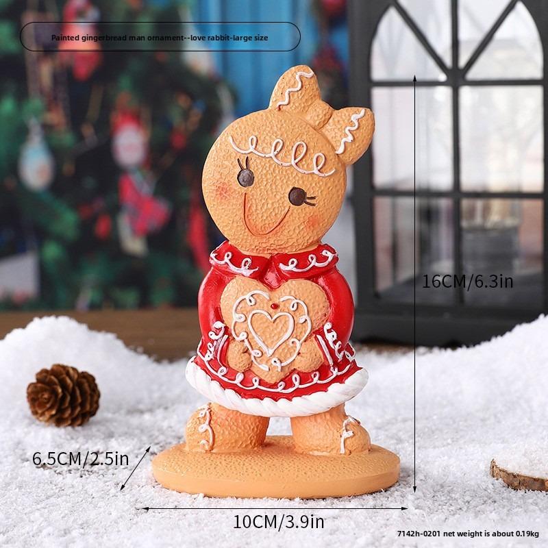Creative Christmas Family Resin Decorative Piece - Cartoon Dolls for Children's Room Desktop Christmas Santa Christmas Decoration Item