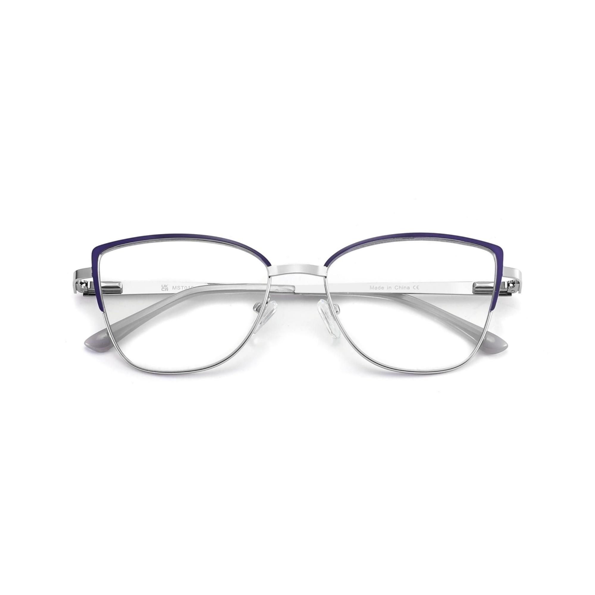 

Blue Light Reading Glasses For Women With Metal Frame And Spring Hinge Fashion Computter Reader UV400 Protection Read Eyeglasse 1.5