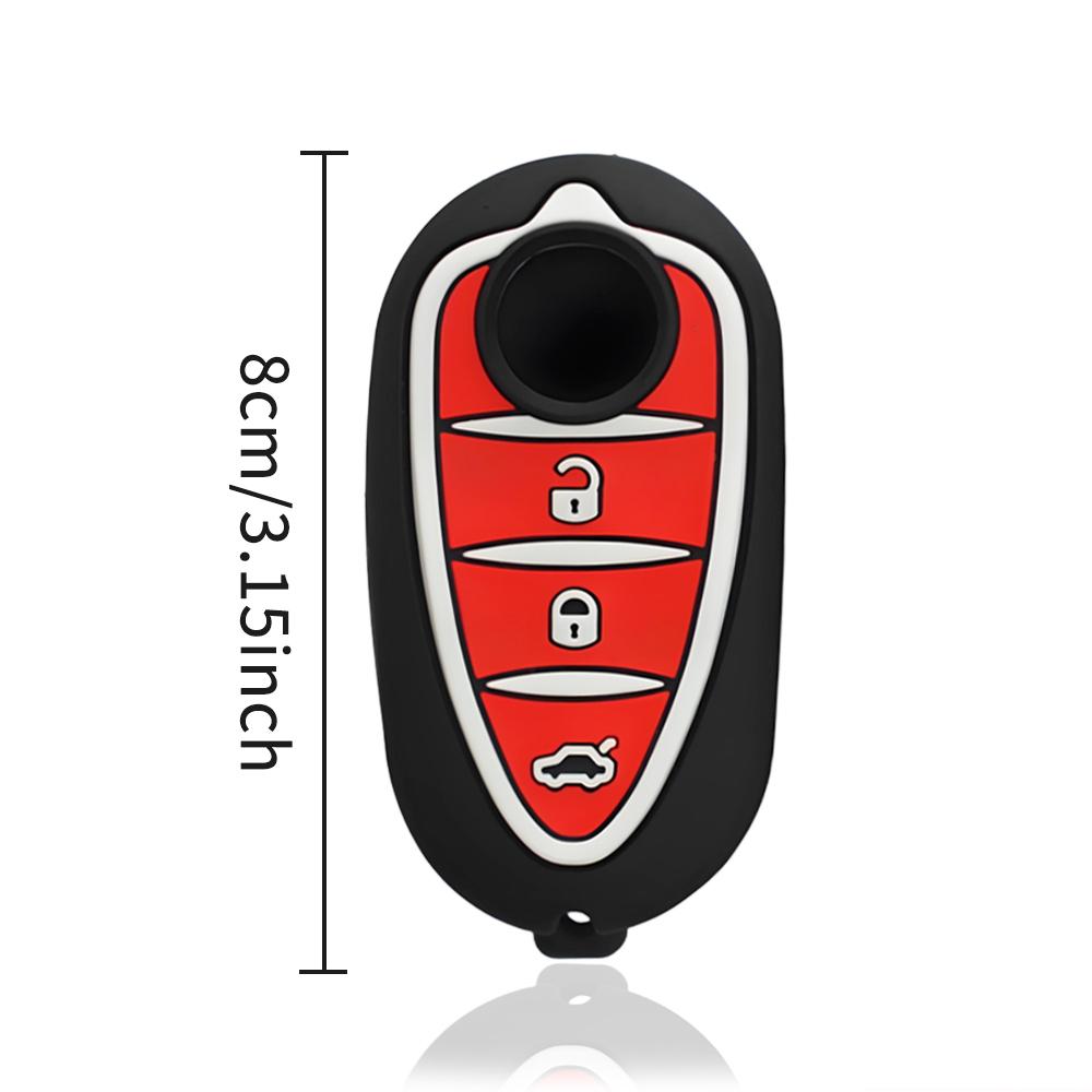 New 3 Button Silicone Car Key Cover Case for Alfa Romeo Mito Giulietta GTO 159 GTA 4C Remote Auto Key Shell Protection Cover