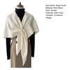 Women Knitted Shawl Scarf Solid Color Soft Warm Cardigan Cape Soft Texture Winter Shawl