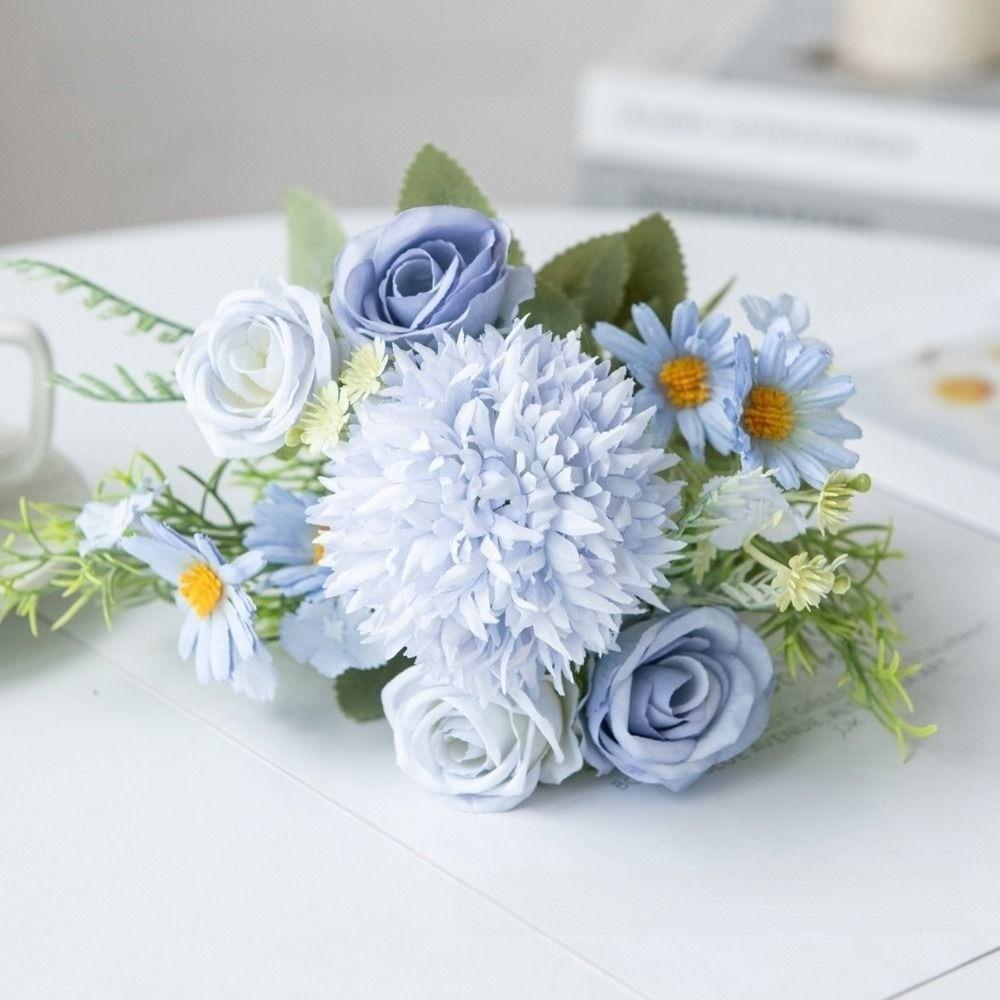 Silk Artificial Flowers Rose Artificial Bouquets for Home Decor Garden Wedding Decoration