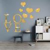 Acrylic LOVE Letter Mirror Sticker Bedroom Living Room Decorative Wall Stickers