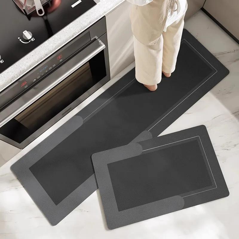 Blue Kitchen Floor Mats Non-slip Absorbent Carpet Set Size Suitable for Kitchen and Bathroom Modern Simple Home Decoration Rugs