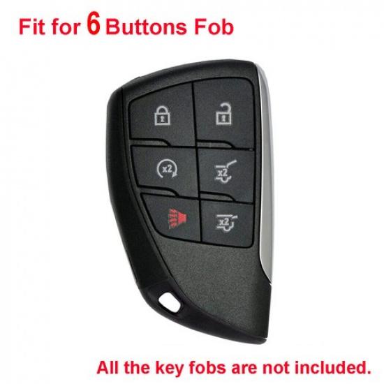 2×6 Buttons Key Fob Cover for   GMC Yukon Chevy Chevrolet Suburban Tahoe