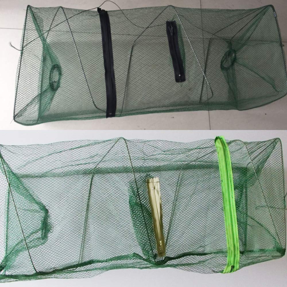 Sac Taske Folding Fishing Net, Fishing Gear, Fishing Tackle, Net, Basket & Bait Basket (Set of 8)