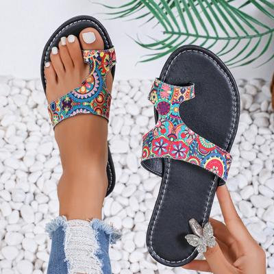Women Slippers Fashion Anti Slip Slippers Wear-resistant Soft Bottom Shoes Ethnic Style Flat Sandals Flip Flops Slides Women