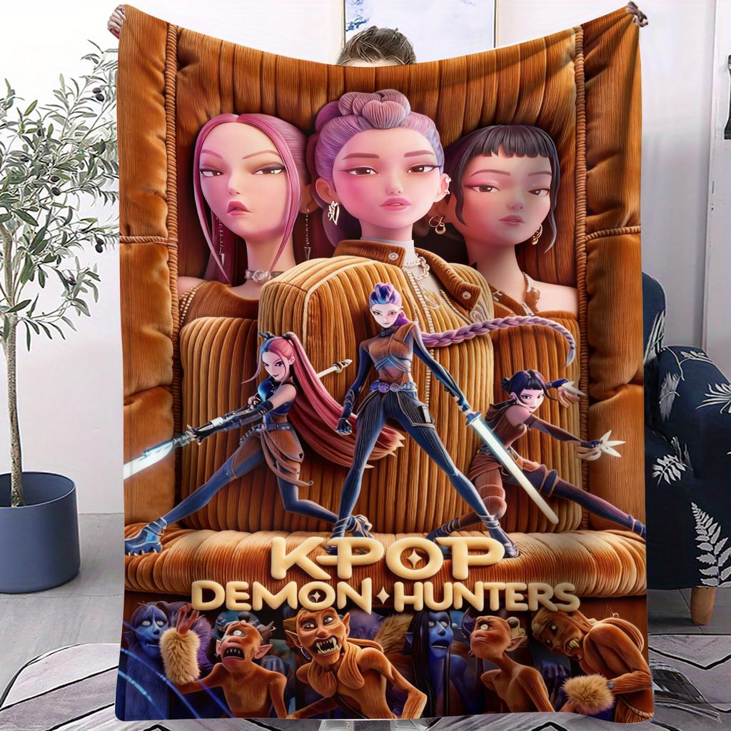 Bestseller KPop Devil Hunter Blanket Small Cover Blanket Multifunctional Soft And Comfortable Suitable For Living Rooms Sofas