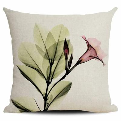 Watercolor Translucent Floral Pillowcase  Living Room Sofa Cushion Cover  Home Decoration Can Be