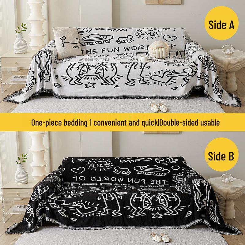 Nordic Style Full Wrap Dustproof Sofa Throw Blanket Cover