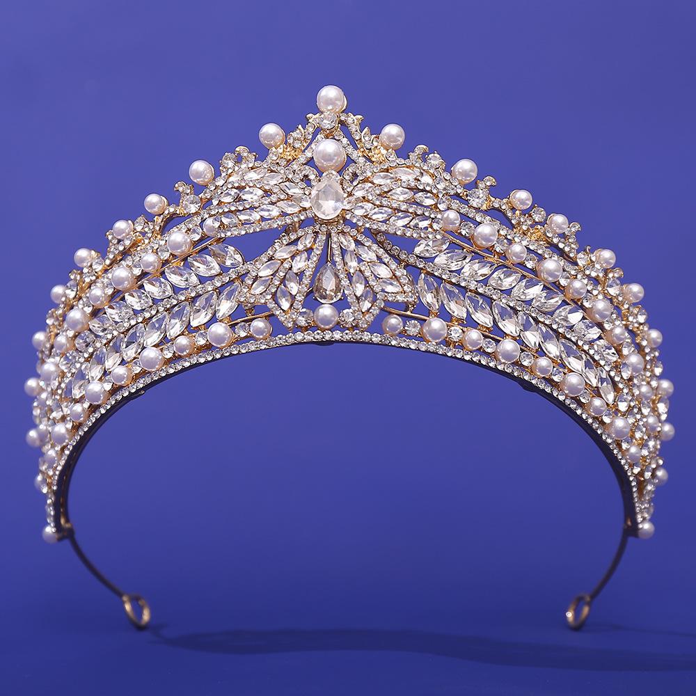 Bridal Crown European Wedding Crystal Hair Accessories, Wedding Accessories Baroque Luxury Wedding Dress Crown