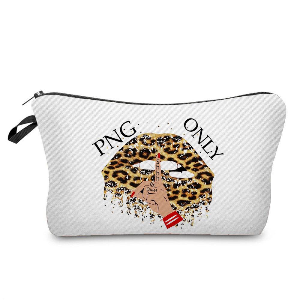 Women Lips Print Cosmetic Bag Toiletries Organize Travel Storage Case 6382