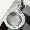 1pc Stainless Steel Kitchen Sink Strainer Basket, Detachable Goose Head Design, No Food Contact