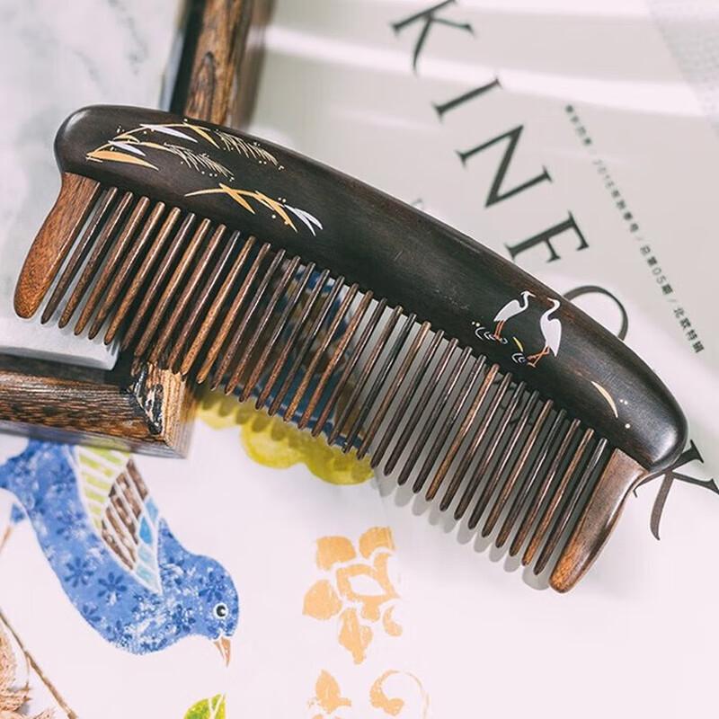 Tan Mujiang Jianjia Inlaid Wooden Comb Gift Set