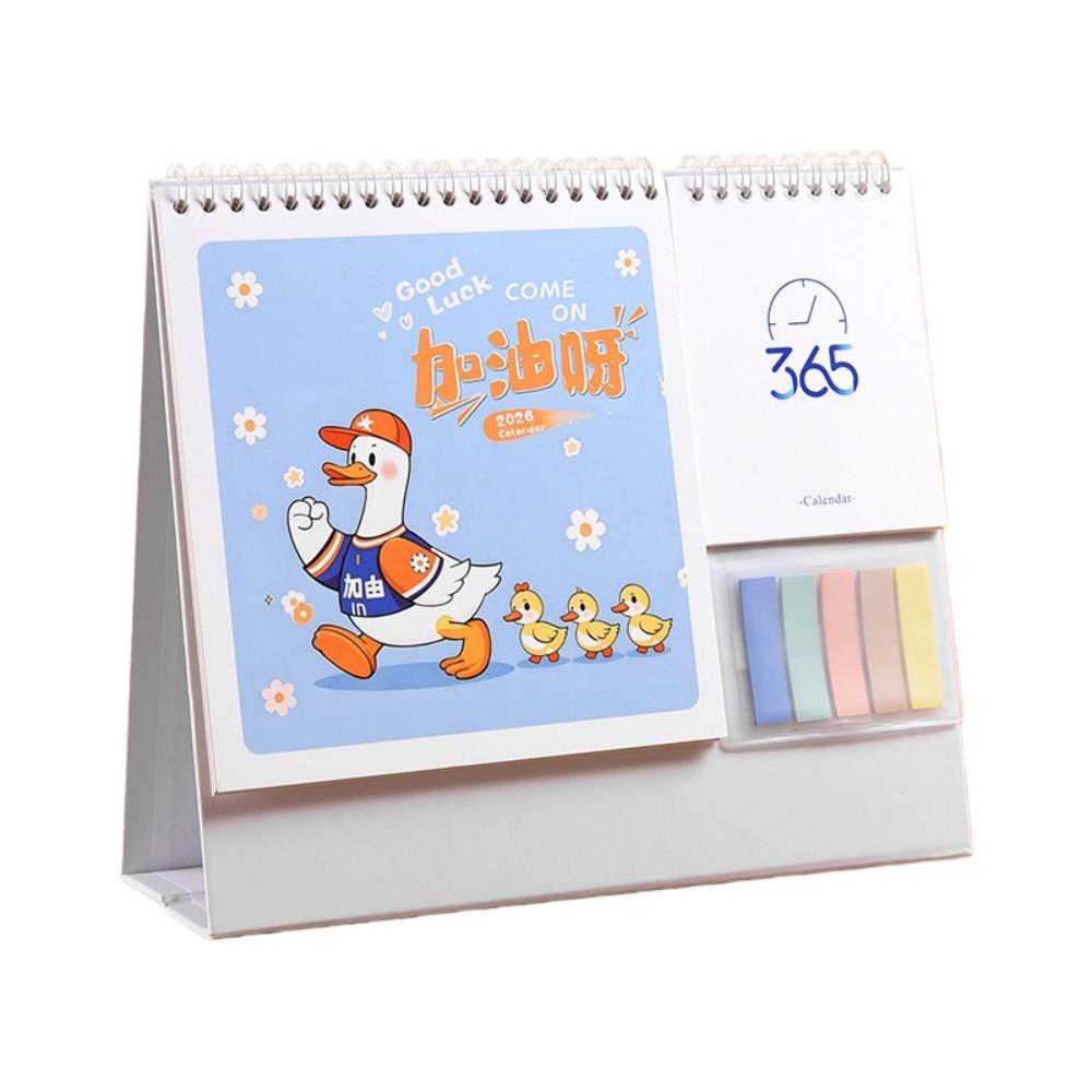 Coil Binding 2026 Desk Calendar Month Date Display Standing Flip Calendar Home Decoration