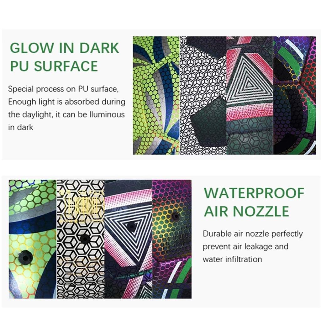 Leuchtender Fußball Größe für Fußball und für High- und Junior High Schools Ball, 4, Training, Spiele, Übung, Erwachsene, Colleges, Schulen,