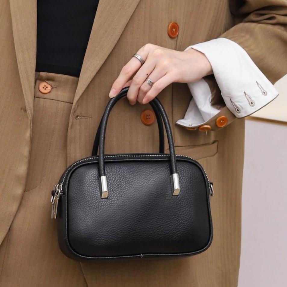 Cowhide Bags, Shell Bags Are Popular and Fashionable Niche, Women's Single Shoulder Practical Soft Portable Diagonal Cross Pillow Bag