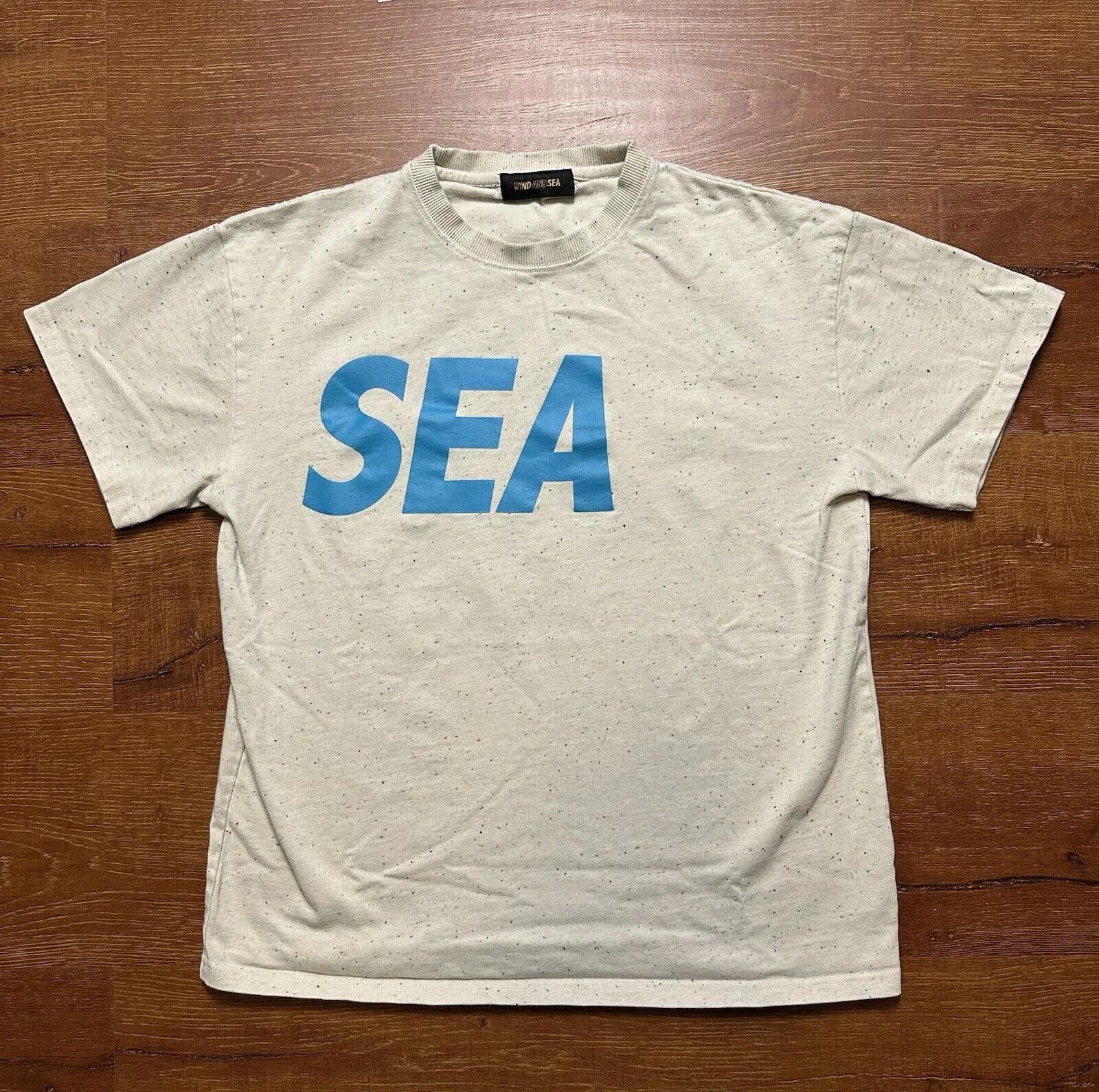 

Wind And Sea T Shirt Mens M Cream Speckled Oversized Heavyweight City Urban Art 2XL
