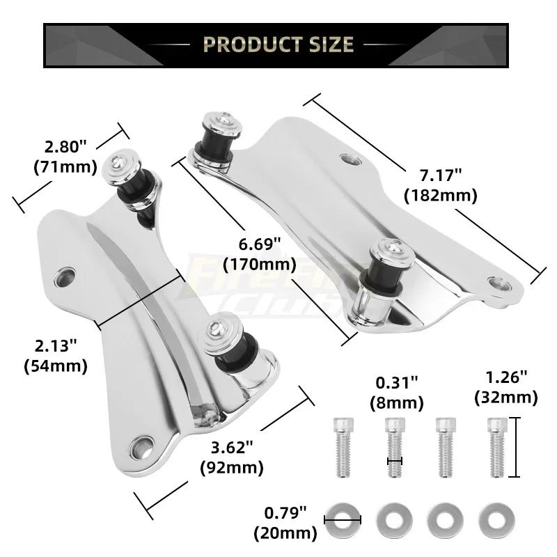 Motorrad 4-Punkt-Docking-Hardware-Kit Chrom für Harley Touring Road King Ultra Limited Road Glide Street Glide 2014-up