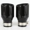 1 PC Car Modified Stainless Steel Glossy Black Exhaust Pipe Universal Bevel Edeg Shiny Muffler Tip For BMW Series Mazda VW Benz