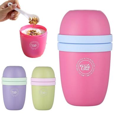 Seal Breakfast Cup Milk Cup Double Layer Fruit Salad Food Storage Box Overnight Oats Container