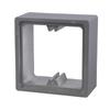 2Pcs Black Plastic Light Switches Cover Plates Self Adhesive Square Shape Wall Switches Stickers for Home Decoration