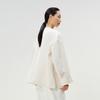Less 2025 Spring Long Loose Collarless Jacket