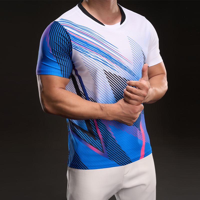 897853A Summer 2025 American Casual Short-sleeved Fashionable Sports Slim Elastic Fitness Outdoor T-shirt Men