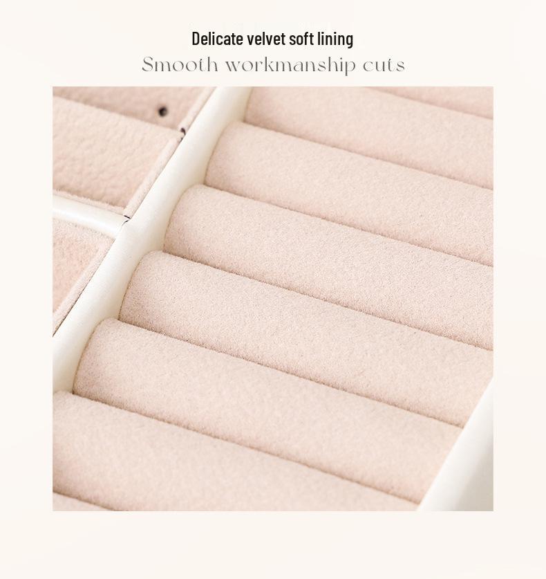 Large Capacity PU Leather Jewelry Box with Drawers for Rings and Earrings