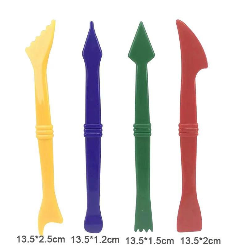 Dough Play Tools for Kids Dough Accessories Molds Dinosaur Fruit Roller Cutter Scissor Playdough Clay Mold Children DIY Toys