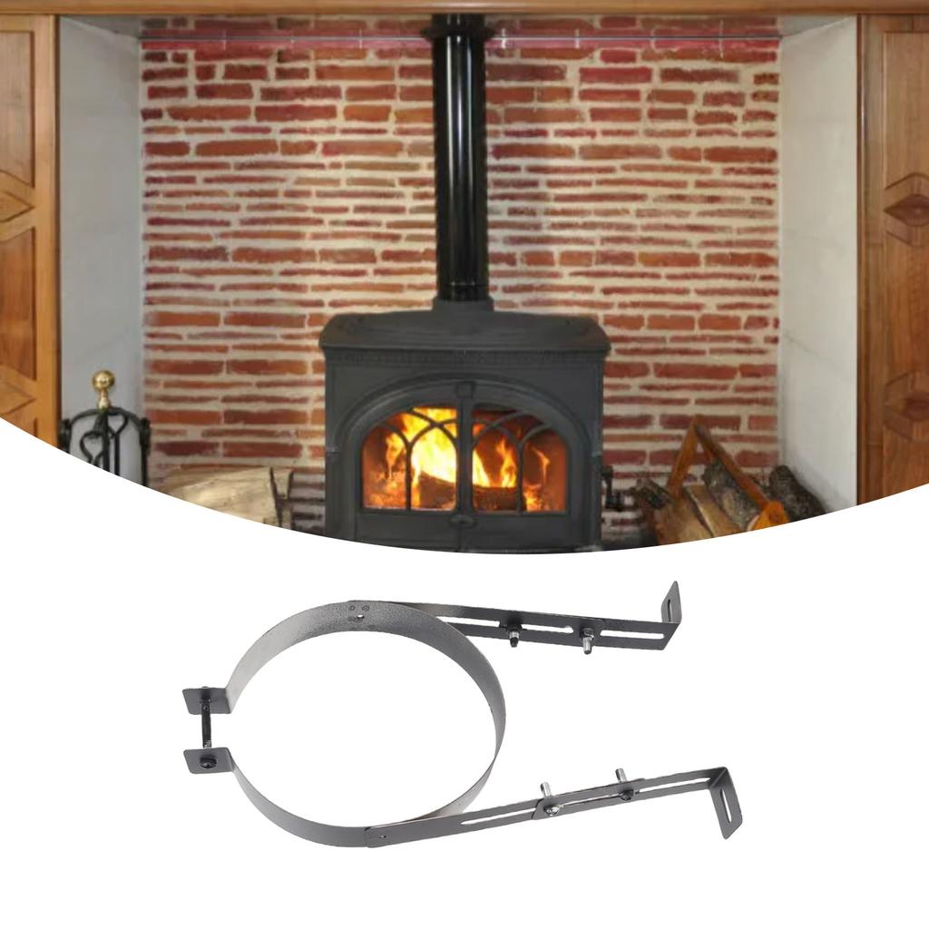 Suport pentru țeavă de coș din oțel inoxidabil, reglabil, suport pentru țeavă de coș, clemă pentru căptușeala coșului de fum, accesoriu de fixare pentru țeavă de șemineu