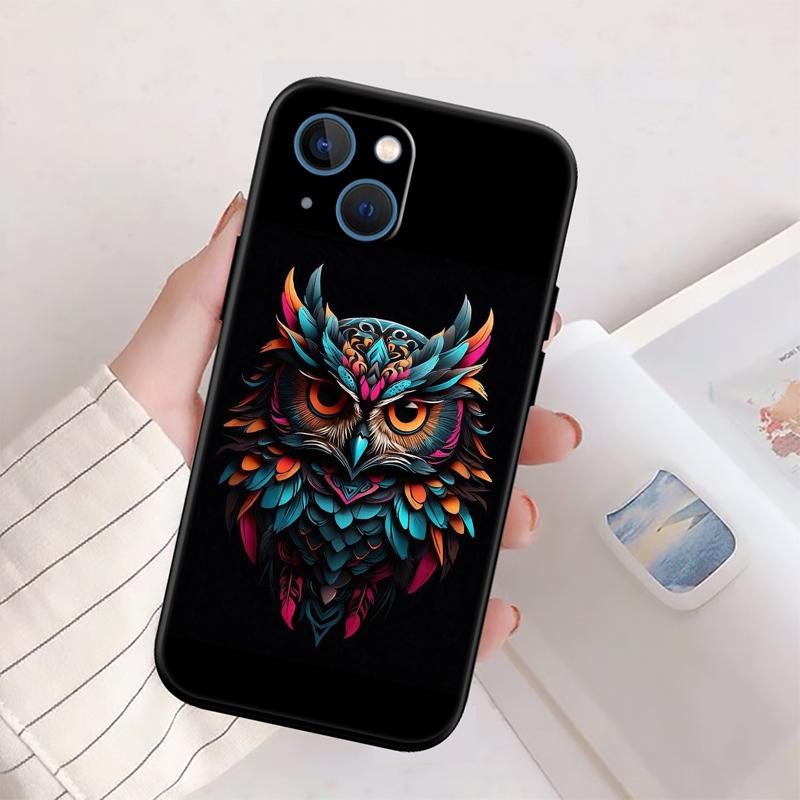 

RP13 Cartoon Art Owl New High-End Shell Phone Case for iPhone SE X XS XR 16E 17 11 Pro Max 8 7 6 6s Plus Air iPhone Air