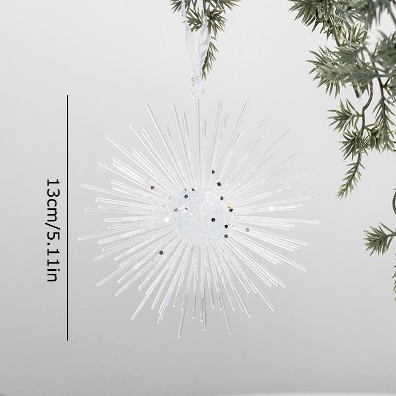 

1PC Decoration Silver-Glitzy Christmas DIY-Friendly Ornament Decorative Acrylic Creative Explosion Star Glittery