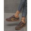 Women's Retro Color Blocked Sneakers with Flat Sole and Cushioned Insole