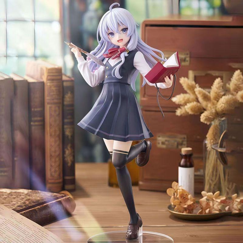 Elaina Neue Gk Figur Die Wandernde Hexe Schuluniform Anime Schönes Mädchen Statue Schreibtischdekoration Geschenk Für Anime-Fans Zubehör