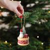 Three-dimensional Christmas Decoration Resin Snowman Drum Christmas Tree Decoration Pendant